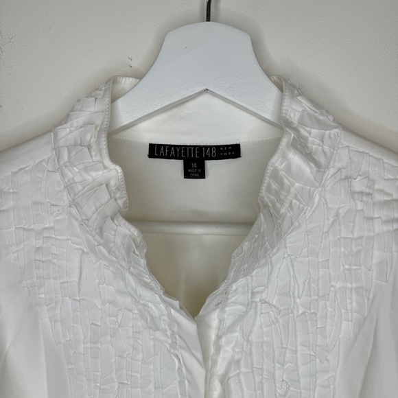 NWT Lafayette 148 Collared Shirt Size 14 - Picture 2 of 9